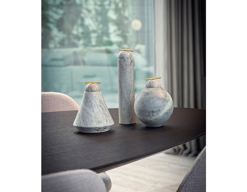 small soapstone sculptures with a varied color palette as well as their unusual and elegant shapes.